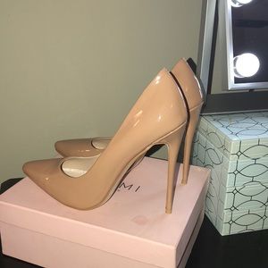 Imani Coffee Patent Stiletto Court Shoes